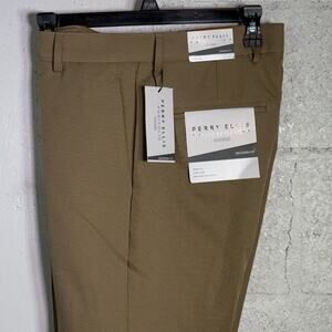 Perry Ellis Portfolio Men's Modern-Fit Twill Pants - Elmwood 29x30 $95
